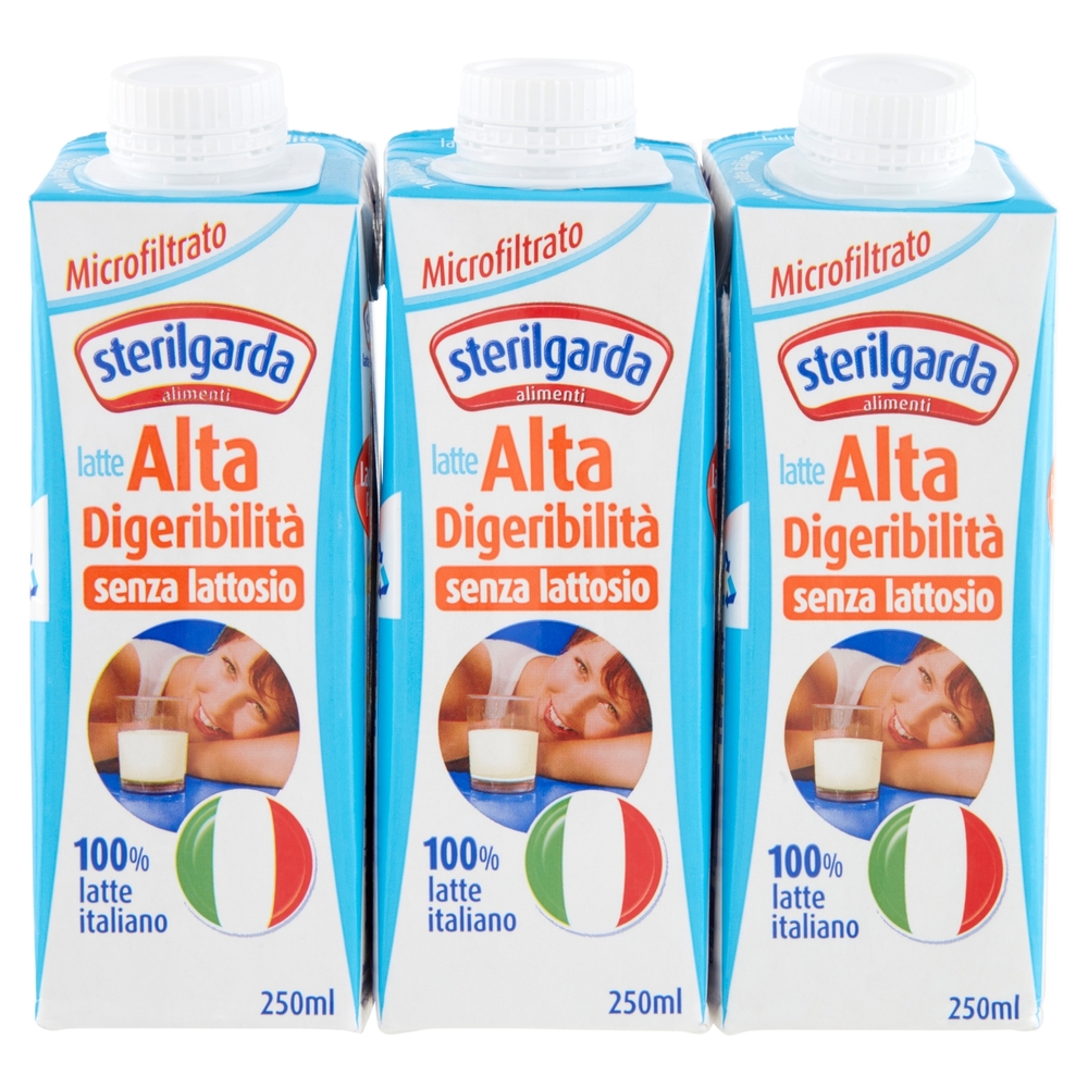 Latte Alta Digeribilità Senza Lattosio, 3x250 ml